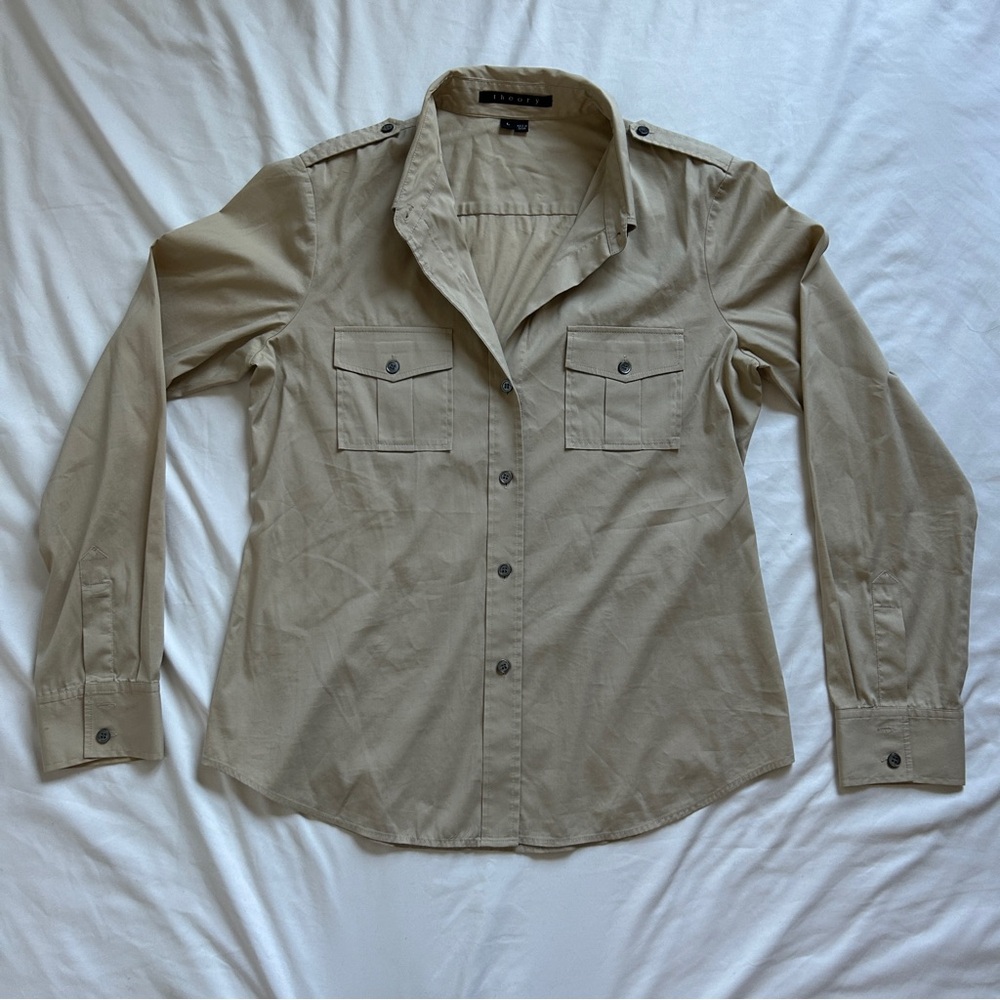 Theory women’s button down long sleeve shirt